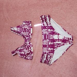 Time and Tru Tie Dye Bikini - Size 1X